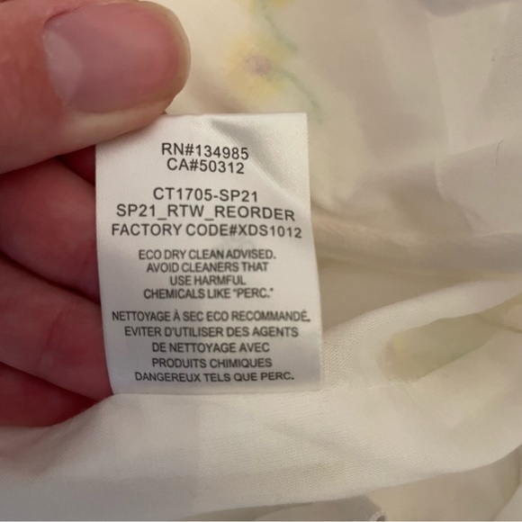 For Love & Lemons Abby Crop Top Blouse Small NWT Embroidered White Yellow Daisy - Picture 12 of 14